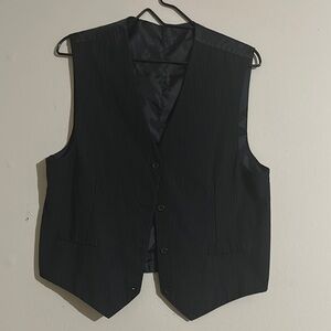 Classic Black Pinstripe Men's Vest